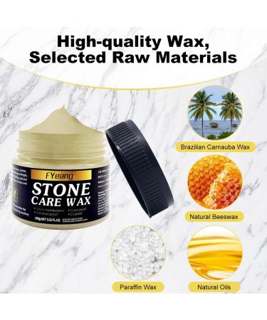 FYeang Stone Polishing Care Wax Manual Natural Polishing Care Wax Stone Care Marble Repair Wax Stone Furniture Polish for Marble Furniture Ceramic Tiles Quartz Countertop - Buy Online on GoSupps.com