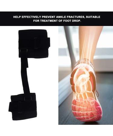 ZJchao Foot Drop Ankle Orthotic Support Brace - Leg & Foot Fixing Strap for Fracture Sprain Injury - Adjustable Black Splint - International Shipping - Buy Online on GoSupps.com