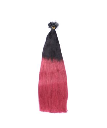 Micro Ring Hair Extensions #1B Castle Ombre 50cm - 150 Strands 100% Remy Human Hair - Easy to Use for Professionals - Buy Online on GoSupps.com