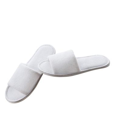 KabinChiu 6 Pairs Disposable Slippers Spa slippers White  Universal Size Perfect for Women and Men for Hotel  Home  Nail Salon  Guests  Party Use  open toe  Non-Slip Slippers