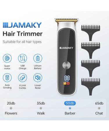 Buy Professional Cordless Hair Clippers for Men - Zero Gapped LED Display Stainless Steel Trimmer with USB & 4 Combs - International Shipping Available - Buy Online on GoSupps.com