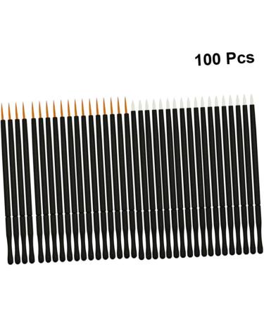 HAPINARY 100pcs Eye Makeup Tools Makeup Eyeliner Brushes White Make up Kit Gel Eyeliner Disposable 10*0.5cm As Shown - Buy Online on GoSupps.com