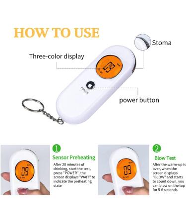 Portable Digital Breathalyzer Alcohol Tester - Real-Time LCD Display & Audible Alert - Buy Online on GoSupps.com