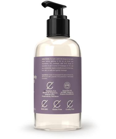 Buy Lavender Massage Oil - 8 fl oz | Paraben-Free SLS-Free & Fragrance-Free | Moisturizing Body Oil for Skin | International Shipping Available - Buy Online on GoSupps.com