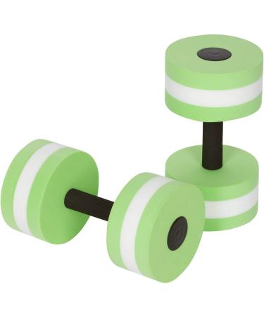 BigBoss Sports Aquatic Exercise Dumbbells Aqua Fitness Barbells Exercise Hand Bars-Set of 2 Green