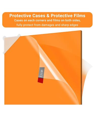 Enoin 12x16 Orange Translucent Acrylic Sheet 0.118'' Thickness - DIY Art Craft Panel for Glass Painting - Buy Online on GoSupps.com