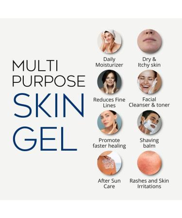 Aloe Vera Extract Moisturizing Skin Gel | After Sun Skin Care Cooling Hydration Face Body Sunburn Relief Multi-Purpose Skincare Absorbs Quickly - Buy Online on GoSupps.com