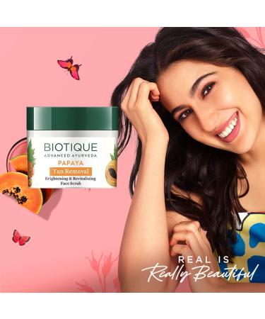 Biotique BIO PAPAYA Revitalizing Tan-Removal Scrub 75gm/2.65 Fl.Oz | Exfoliating Face Scrub - Buy Online on GoSupps.com