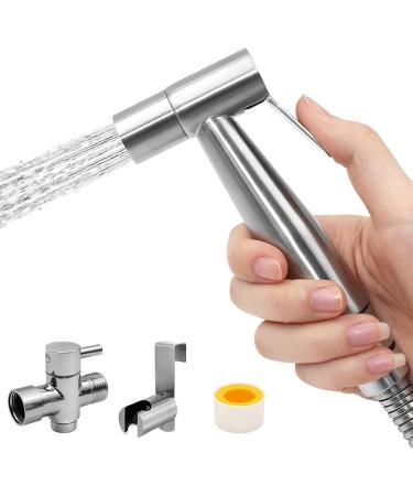 Premium Stainless Steel Handheld Toilet Bidet Sprayer | Ultimate Bathroom Shower Water Spray Head Set - Buy Online on GoSupps.com