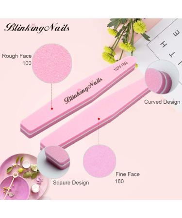 Sponge Nail File and Buffers 10Pcs - Double Sided 100/180 Grit Nail Buffer for Professional Manicure - Gray - Buy Online on GoSupps.com