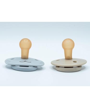 BPA-Free Soothie Baby Pacifier - Safe Food Grade Silicone, 2 Count (Bluish/Beige) - Buy Online on GoSupps.com