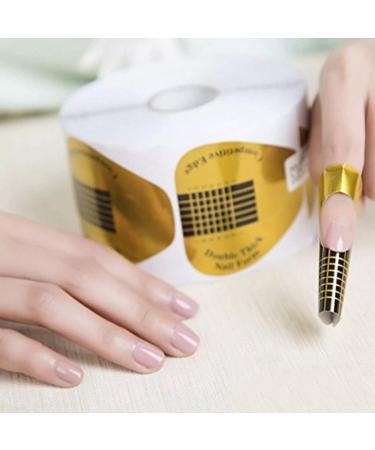 LABOTA 500pcs Acrylic Nail Forms - Gold Horseshoe Tips for Acrylic & UV Gel Extensions - Buy Online on GoSupps.com