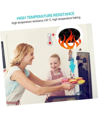 OUNONA 6 Pcs Silicone Cake Cup Silicone Cupcake Pan Air Fryer Cupcake Mold Popsicle Mould Nonstick Cupcake Pan Cakes Silicone Mold Silicone Cupcake Mold Dessert Cups Muffin Electric Fryer 21X21X4.5CMx3pcs Blackx3pcs - Buy Online on GoSupps.com