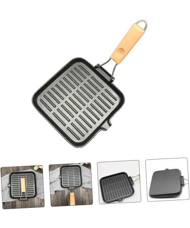LIFKOME Frying Pan Mini Stove Camping Griddle Square Griddle Pan Stainless Steel Roasting Pan Folding Cooking Pot Square Egg Pan Camping Cookware Egg Cookers Wok Outdoor - Buy Online on GoSupps.com
