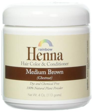 Rainbow Research Henna Hair Color and Conditioner, Persian Brown Chestnut, 4 Ounce (HEN40004) Medium Brown 4 Ounce (Pack of 1)