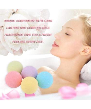 5pcs Colored Natural Bladder Bathing Balls - Stress Relief Essential Oil Shower Cleaners for Women Girls & Kids - Buy Online on GoSupps.com