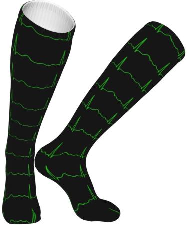 EKG Lines Heartbeat Compression Socks 15-20 mmHg for Men & Women | Best Support for Running & Cycling | Improve Circulation - Buy Online on GoSupps.com