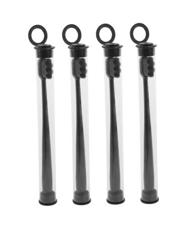 Uthclo 4 pieces soft toothbrush toothbrush travel toothbrush children's toothbrush black toothbrush with soft bristles for adult children toothbrush soft fur captivity travel pp 1 piece (1 Pack) black