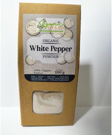 Organic Swaad Organic White Pepper Powder 100g - Sri Lanka