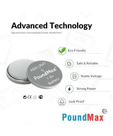 Buy AG3 LR41 Batteries 1.5V Alkaline Button Cell - 10 Count | Durable & Long-Lasting | Fast International Shipping - Buy Online on GoSupps.com