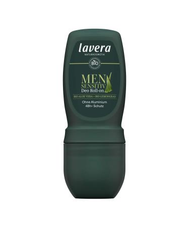 lavera lavera Men Sensitive Roll-On Deodorant - 48h Protection - Aluminum-Free - Reliable for Sports - Vegan - Natural Cosmetics - 50ml
