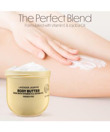Whipped Lavender Jasmine Body Butter for Sensitive Dry Skin - Ultra Hydrating Moisturizer with Shea Butter - Nourishing Body Care - Buy Online on GoSupps.com