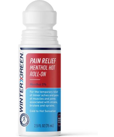 Wintergreen Menthol Hot Roll-on Gel for Muscle & Joint Relief | 2.5 Fl Oz - Strains Sprains & Bruises Relief - International Shipping - Buy Online on GoSupps.com