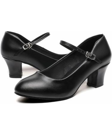 Bokimd Women's Black Latin Salsa Dance Heels - 9.5 Prom Wedding Ballroom Shoes - Buy Online on GoSupps.com