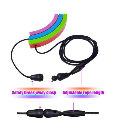 Seeway Kau-Halkette: Rainbow Bridge Silicone Chewing Ring for Autism Pain Relief & Biting Needs Ideal for Kids with Aching Gums - Buy Online on GoSupps.com
