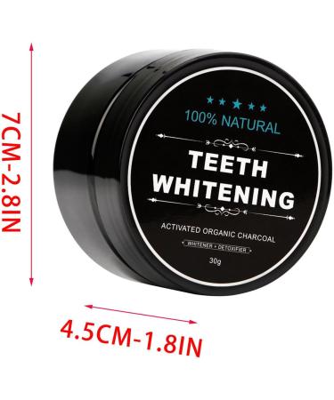 Activated Carbon Toothpaste Powder - Natural Charcoal Teeth Whitening & Bamboo Toothbrush | Eco-Friendly Tooth Whitening Powder - Buy Online on GoSupps.com