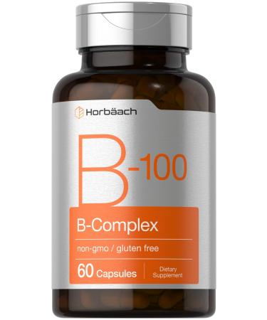 Horb ach B-100 Complex Vitamin | 60 Capsules | Non-GMO and Gluten Free Supplement
