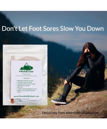 Heal2Toe Hiker's Kit for Foot Sores - Trek Kit | Fast Relief for Foot Sores - Buy Online on GoSupps.com