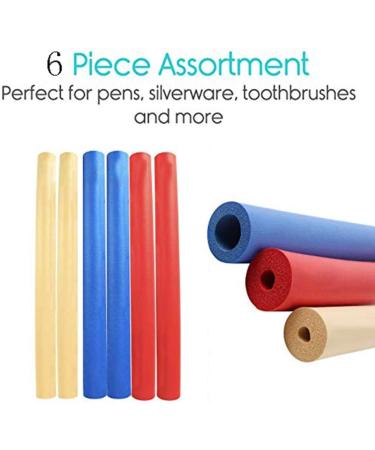 Adaptive Utensils for Elderly & Disabled | 6-Piece Grip Aid Tools for Arthritis | Slip-Resistant Extended Handle Foam Tubing - Buy Online on GoSupps.com