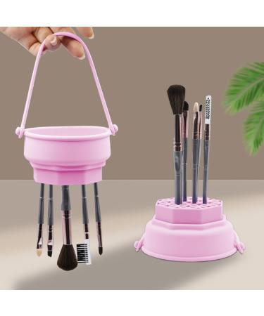 KASESSS 3 in 1 Makeup Brush Cleaner Silicone Makeup Brushes Cleaner Make Up Brush Cleaner Set Brush Cleaner with Handle Foldable Hanging Drying Cleaning Bowl to Dry Makeup Sponge Powder Puff Brush - Buy Online on GoSupps.com