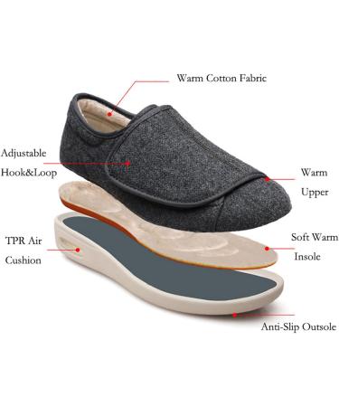 ALASON Women's Wide Width Adjustable Walking Shoes - Lightweight for Diabetic Edema, Plantar Fasciitis, Bunions, Arthritis - Black (Size 37) - Buy Online on GoSupps.com