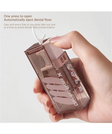 Automatic Portable Dental Pic | Travel Tooth Floss Carrier Case | Holds 10 Dental Floss Picks | Push Button Design | Pink - Buy Online on GoSupps.com