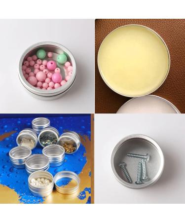 Zeoabsy 50 Pack 20ml Silver Aluminum Cans - Empty Round Tins with Viewing Window for DIY Ointments Creams Candles & Cosmetics - Buy Online on GoSupps.com