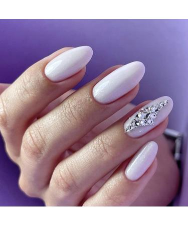 PrettyDiva Shimmer White Dip Powder - French Manicure 1Oz Sparkly Translucent Milky Diamond Glitter Dip Nail Powder - Buy Online on GoSupps.com
