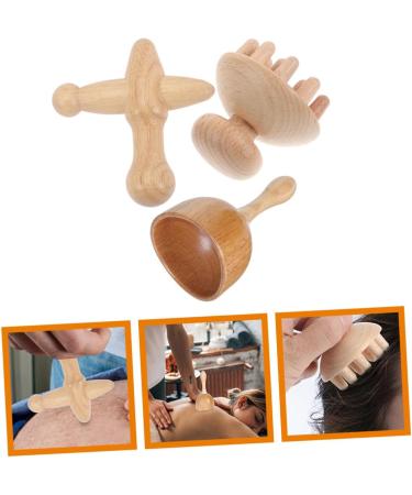 Fomiyes Household Cupboards Beech Wood Massage Set - Mushroom Head Massage Cups for Neck & Lymph Care | Perfect for Travel - Buy Online on GoSupps.com