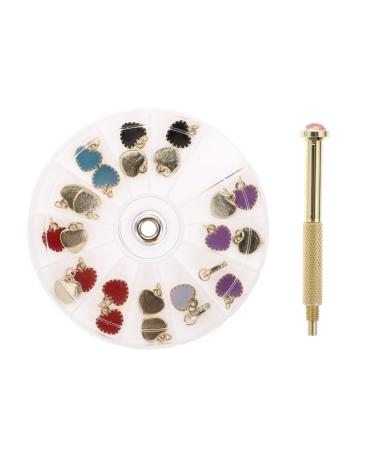 Ipetboom 1 Set Nail Pendant Nail Tools Nail Jewelry Pendant Hand Drill for Tips Nail Piercing Tool Resin Nail Charms Nail Dangle Diy Decor Nail Art Jewelry Dangle Perforation Decorate Alloy 8x8cm Colorful