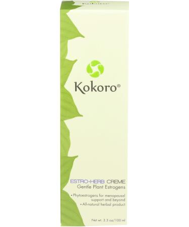 Kokoro Estroherb Herbal Progesterone Supplement Gentle Plant Estrogens with Natural Ingredients for Premenopausal and Menopausal Symptoms Best Topical 3.3 oz Pump