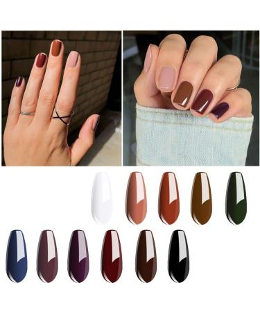 Vishine Fall-Winter Gel Nail Polish Kit 11 Colors Classic Series with Matt Top Coat 8ml Each Manicure Gift Set - Buy Online on GoSupps.com
