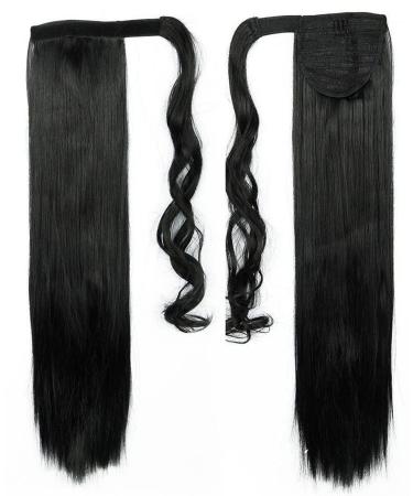S-noilite Hairpiece Braid Ponytail - 58cm Straight Hair Extensions in Dark Black & More Colors - Buy Online on GoSupps.com