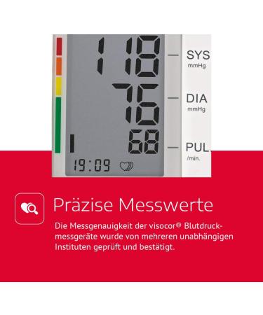 VISOCOR 25060 OM60 Blood Pressure Meter - Upper Arm Automatic Cuff (22-40 cm) for Accurate Blood Pressure & Pulse Measurement | Fast International Shipping - Buy Online on GoSupps.com