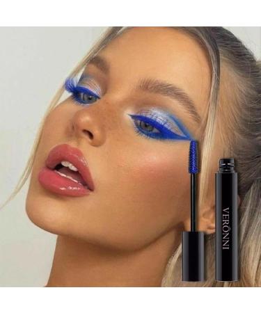 Blue Mascara 3D Mascara Fiber Lashes High-pigmented Fast Dry Waterproof & Smudgeproof Voluminous Mascara Eye Make up Lasting All Day 03 Blue - Buy Online on GoSupps.com