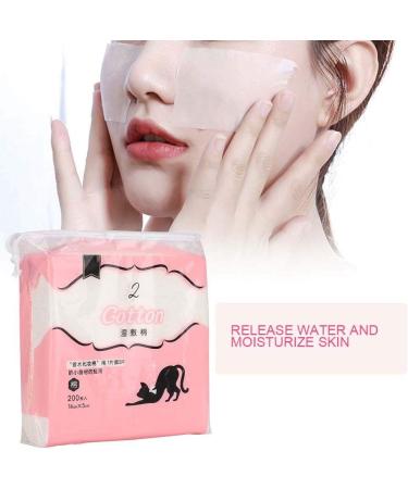 NAROOTE Make Up Cotton Pad 200pcs Double-Sided Wet Compress Cotton Pad Skin Cleansing - Buy Online on GoSupps.com