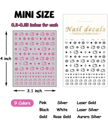 Shop 9 Pics 3D Cute Anime Nail Stickers | Silver Kitty & Kawaii Cat Nail Art for Women | Perfect Nail Salon Decor - Buy Online on GoSupps.com