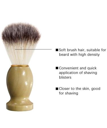 Premium Wooden Shaving Brush for Men | Hair & Beard Grooming Tool - CsQ046 (1 Piece Brown) - International Shipping Available - Buy Online on GoSupps.com