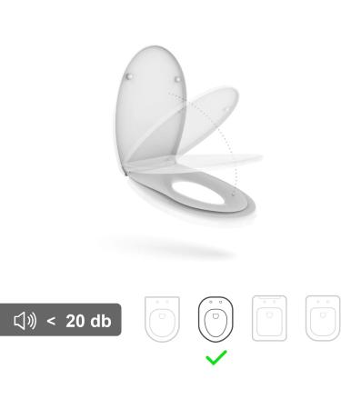 Todeco 2-in-1 Round Toilet Seat with Built-in Potty Training Seat - Slow Close & Easy Remove - White - Ideal for Toddlers and Adults - Buy Online on GoSupps.com