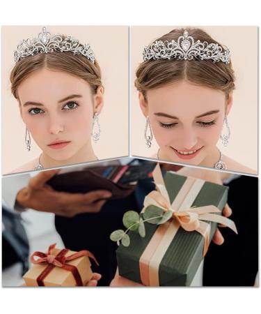 Tiara Crown Crystal Rhinestone Bridal Princess Headband with Comb for Women Bridal Party Wedding Birthdays Anniversaries - Buy Online on GoSupps.com